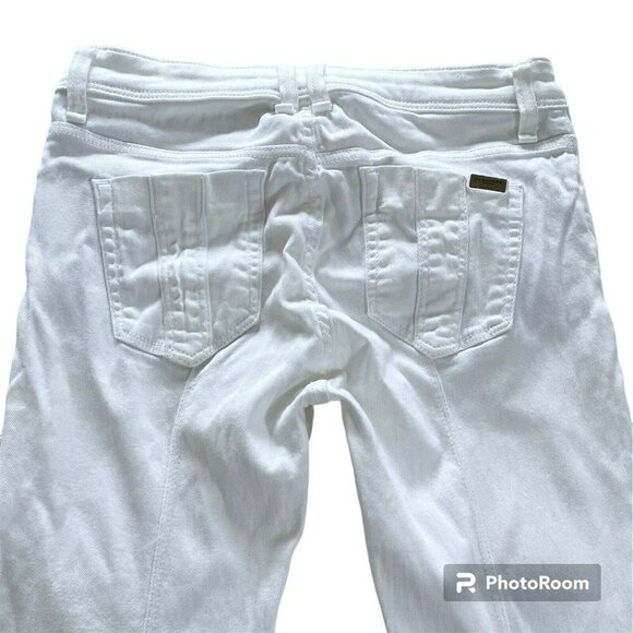 BURBERRY BRIT Women's Sz 29 Westbourne Skinny Crop Pants in White - Picture 10 of 12